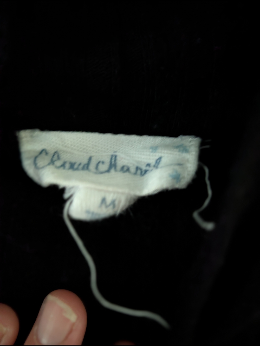 Cloud Chaser Black Sweatshirt with White Label